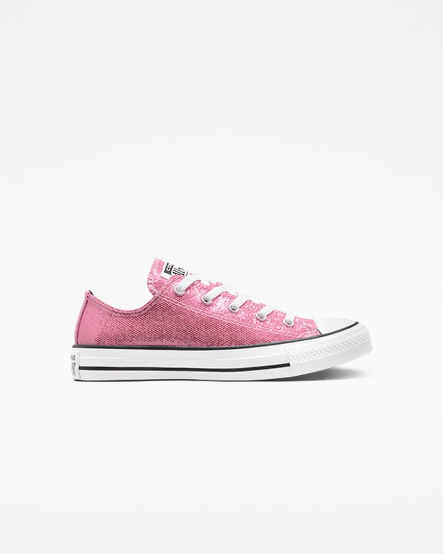 Tenisi Fete Converse Chuck Taylor All Star Glitter Roz Negrii | RO OCZGH630